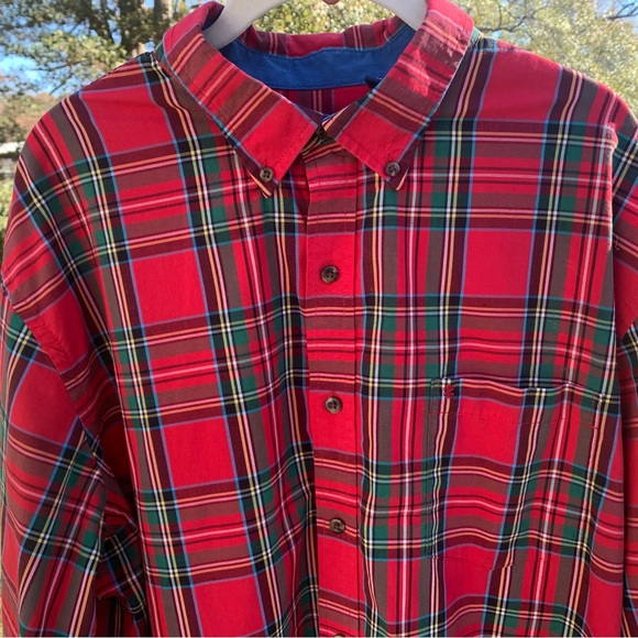Izod Red Plaid Flannel Shirt Men’s XL - Picture 4 of 12